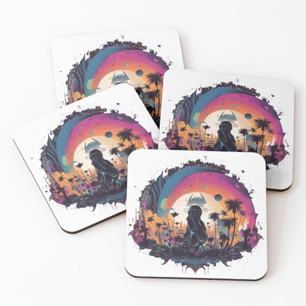 Item preview, Mystical Desert Oasis - Calm Surreal Sunset Landscape designed and sold by Alphakenon.