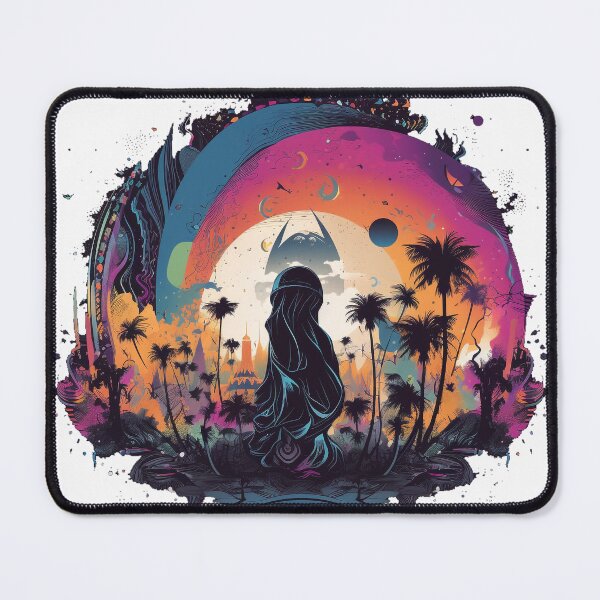 Item preview, Mystical Desert Oasis - Calm Surreal Sunset Landscape designed and sold by Alphakenon.