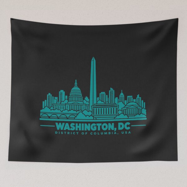 Item preview, Washington DC USA Line Art Skyline Poster designed and sold by CMYKStudio.