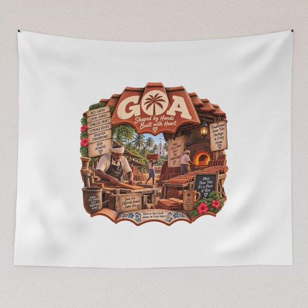 Item preview, Goa Tile Makers — Shaped by Hands Built with Heart designed and sold by Goanheartprints.