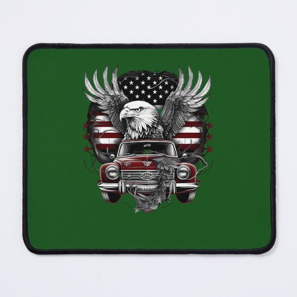 Item preview, Boho Style American Independence Day Design Eagle And Truck Front The Flag 805 designed and sold by AlisaHand11.