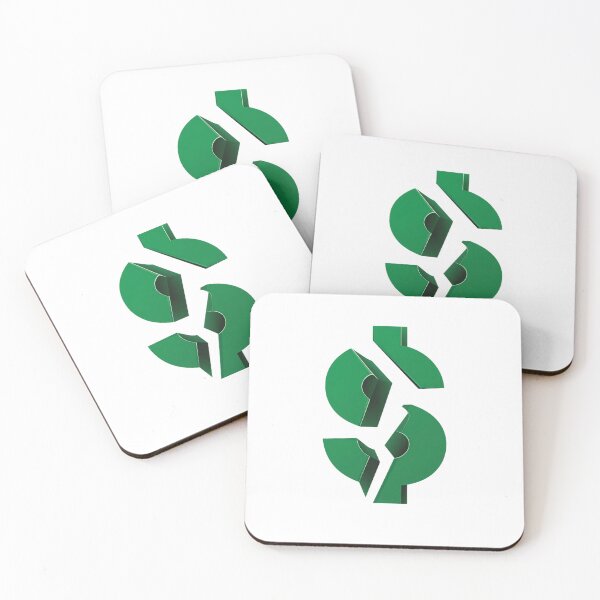 Item preview, Shattered Dollar – Cracked Green Currency Symbol designed and sold by Alphakenon.
