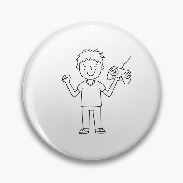 Item preview, Male gamer holding a controller and cheering in doodle sketch designed and sold by rasagamastore.