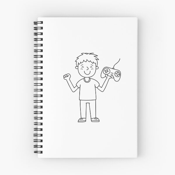 Item preview, Male gamer holding a controller and cheering in doodle sketch designed and sold by rasagamastore.