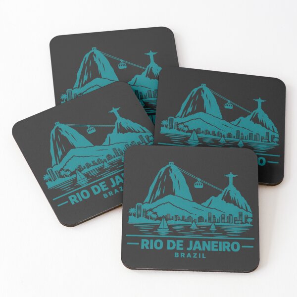 Item preview, Rio de Janeiro Brazil Line Art Skyline Poster designed and sold by CMYKStudio.