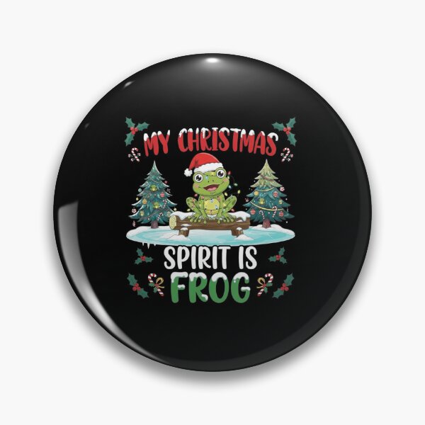 Item preview, My Christmas Spirit Is Frog Funny Holiday Quote Design designed and sold by MiALopezArt.