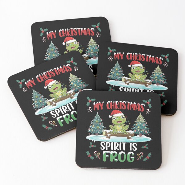 Item preview, My Christmas Spirit Is Frog Funny Holiday Quote Design designed and sold by MiALopezArt.