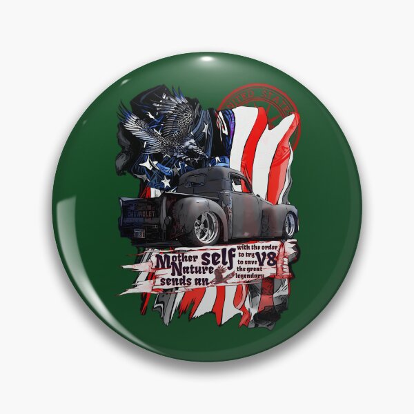 Item preview, Chevy V8 Pickup Truck Eagle American Flag 680 designed and sold by AlisaHand11.
