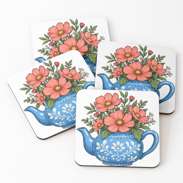 Item preview,  Hand Drawn Teapot With Wildflowers designed and sold by S06PMarketing.