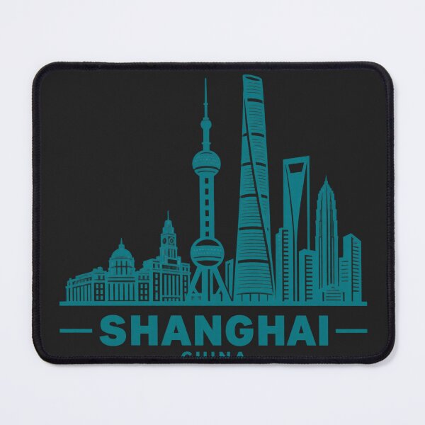 Item preview, Shanghai China Line Art Skyline Poster designed and sold by CMYKStudio.