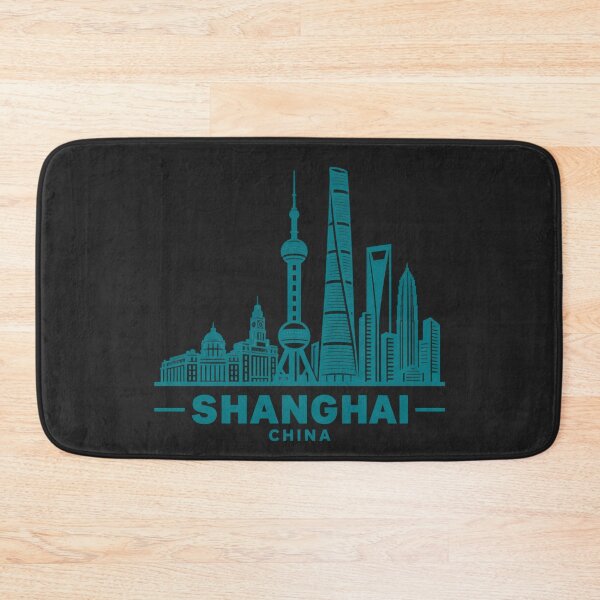 Item preview, Shanghai China Line Art Skyline Poster designed and sold by CMYKStudio.