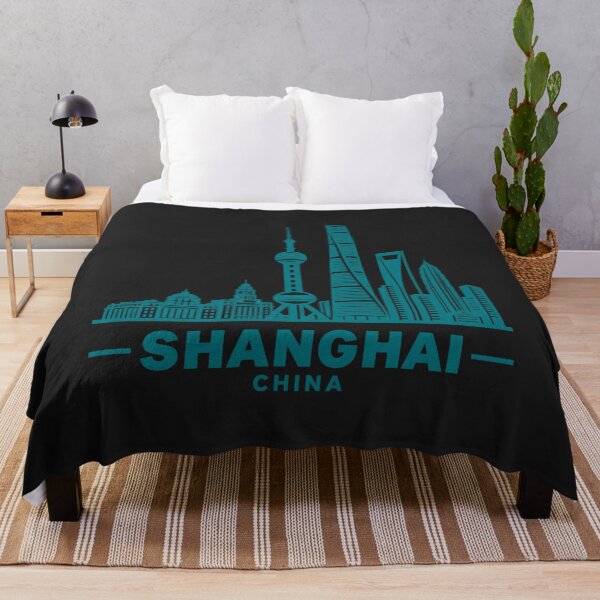 Item preview, Shanghai China Line Art Skyline Poster designed and sold by CMYKStudio.
