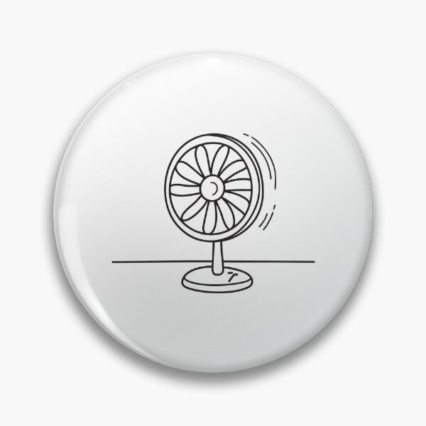 Item preview, Small fan wobbling on a desk in doodle sketch designed and sold by rasagamastore.