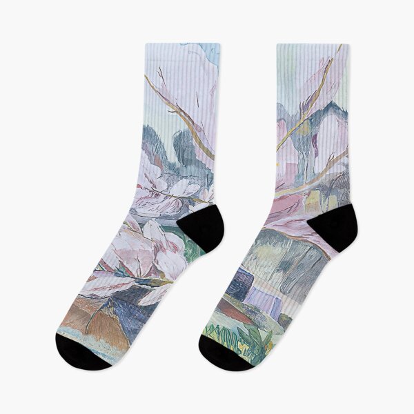 Item preview, Landscape with flowering peach - 1932 designed and sold by NeonCanvasDream.
