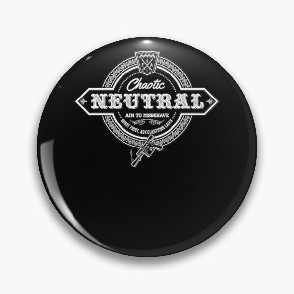 Item preview, Chaotic Neutral RPG Gaming Sarcastic Western Emblem designed and sold by BrielleKreiger.