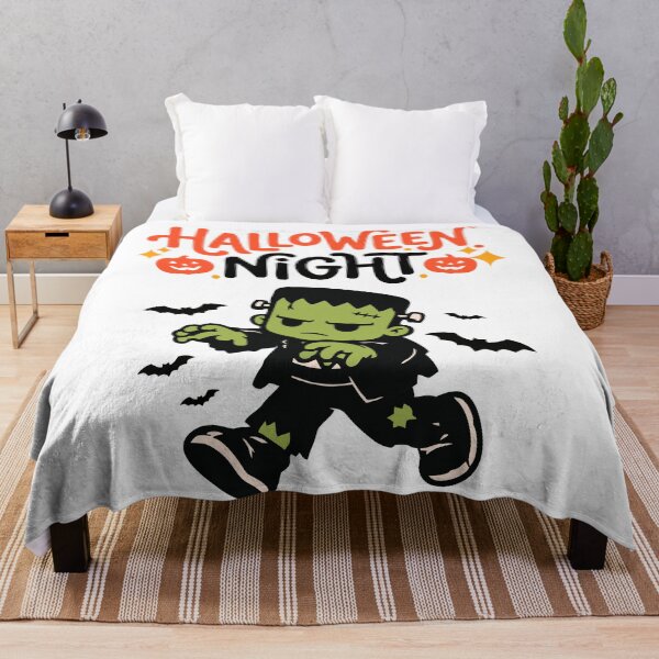 Item preview, Halloween Night with Cute Frankenstein Monster designed and sold by mazyoy.