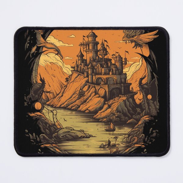 Item preview, Mystical Dragon Castle - Fantasy Fire-Breathing Beast Lair designed and sold by Alphakenon.