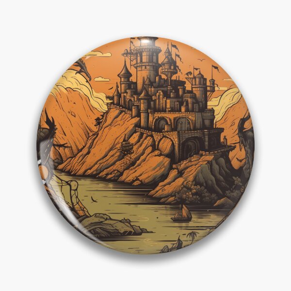 Item preview, Mystical Dragon Castle - Fantasy Fire-Breathing Beast Lair designed and sold by Alphakenon.