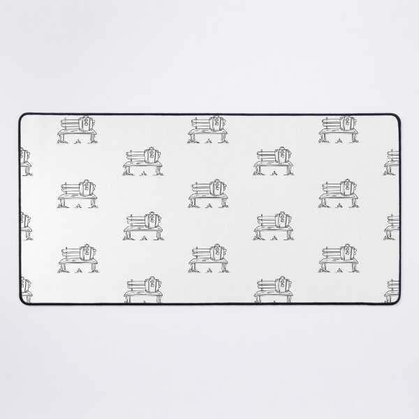Item preview, Lonely suitcase sitting by a station bench in doodle sketch designed and sold by rasagamastore.