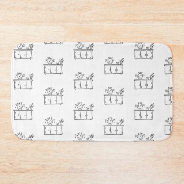 Item preview, Timer alarm shaking on a kitchen counter in doodle sketch designed and sold by rasagamastore.