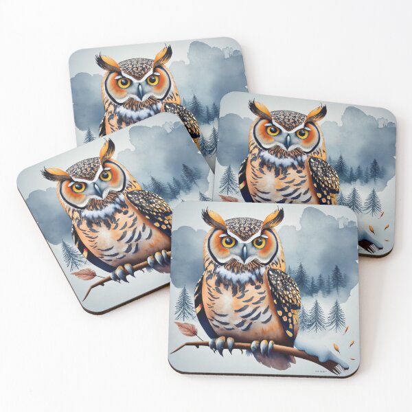 Item preview, Snowy Owl on Winter Branch designed and sold by Gustavo Navarro.