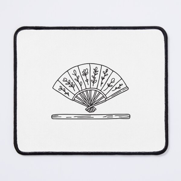 Item preview, Traditional fan decorated with patterns on a shelf in doodle sketch designed and sold by rasagamastore.