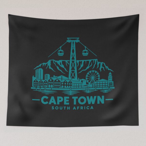 Item preview, Cape Town South Africa Line Art Skyline Poster designed and sold by CMYKStudio.