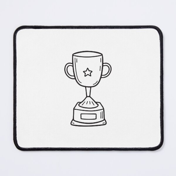 Item preview, Trophy placed on a small pedestal in doodle sketch designed and sold by rasagamastore.