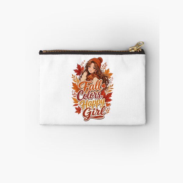 Item preview, Fall Colors, Happy Girl – Cute Autumn Leaves & Fall Foliage Design for Women designed and sold by PrintSparkDesigns.