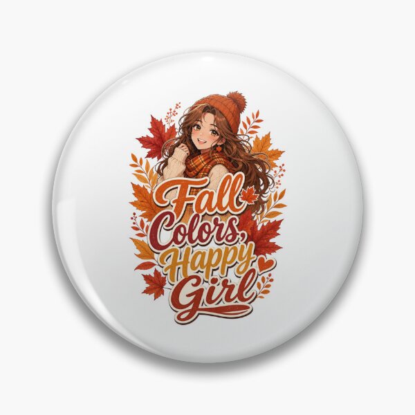 Artikelvorschau, Herbstfarben, fröhliches Mädchen – Niedliches Herbstlaub-Design für Frauen entworfen und verkauft von PrintSparkDesigns.