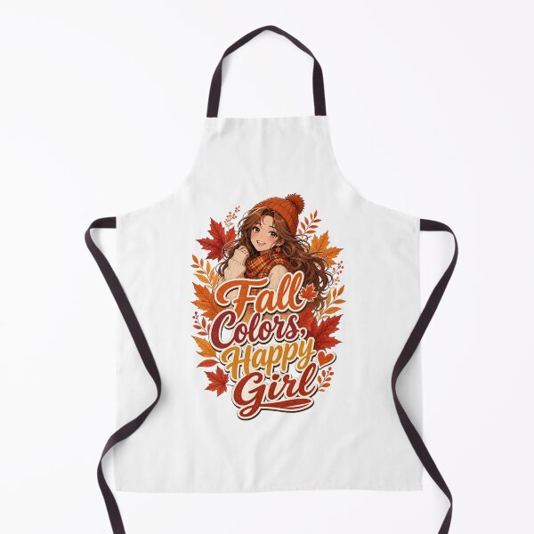 Item preview, Fall Colors, Happy Girl – Cute Autumn Leaves & Fall Foliage Design for Women designed and sold by PrintSparkDesigns.