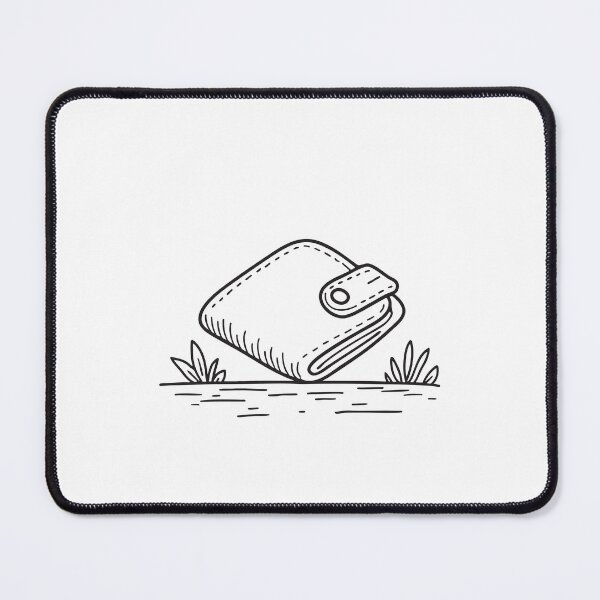 Item preview, Wallet lying on the sidewalk after being dropped in doodle sketch designed and sold by rasagamastore.