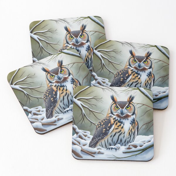 Item preview, Perched Owl in Snowfall designed and sold by Gustavo Navarro.