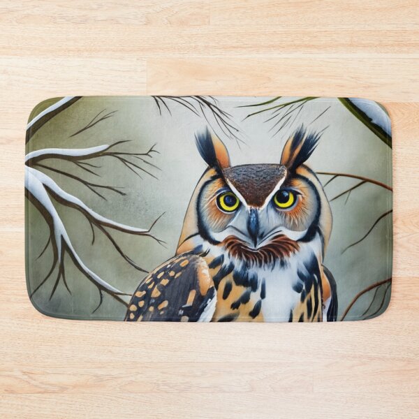 Item preview, Perched Owl in Snowfall designed and sold by Gustavo Navarro.