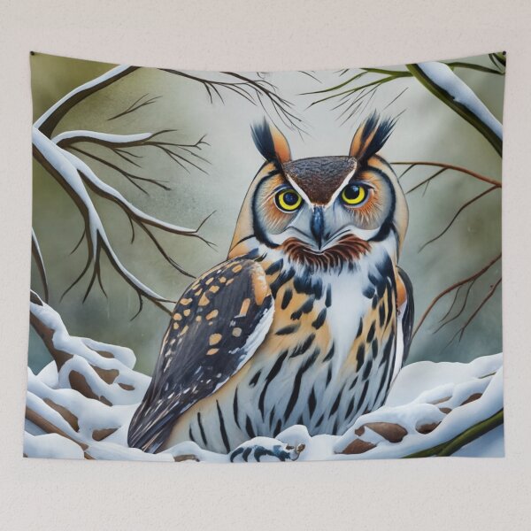 Item preview, Perched Owl in Snowfall designed and sold by Gustavo Navarro.