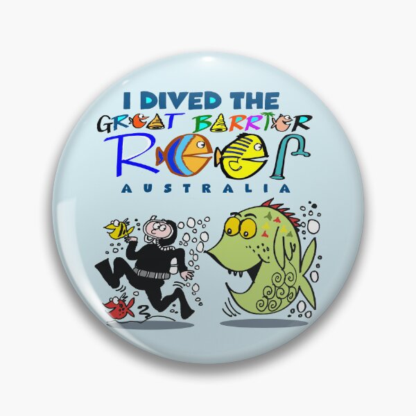 Item preview, Great Barrier Reef Australia Diving Cartoon Souvenir designed and sold by Al Benge - NZ & Australian Art.