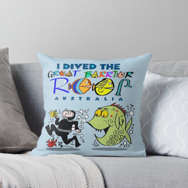 Item preview, Great Barrier Reef Australia Diving Cartoon Souvenir designed and sold by Al Benge - NZ & Australian Art.