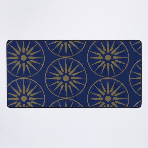 Item preview, Ancient Greek Sunburst Medallion – Blue & Gold Classical Ornament designed and sold by Polychromes.