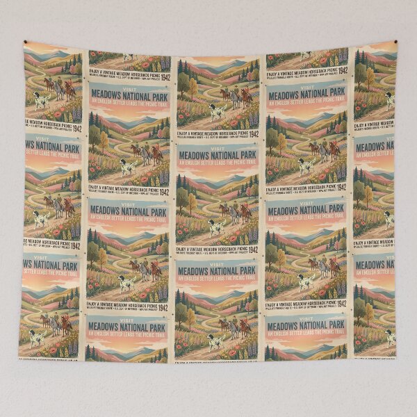 Item preview, English Setter Meadow Picnic Guide designed and sold by PictoVibe.