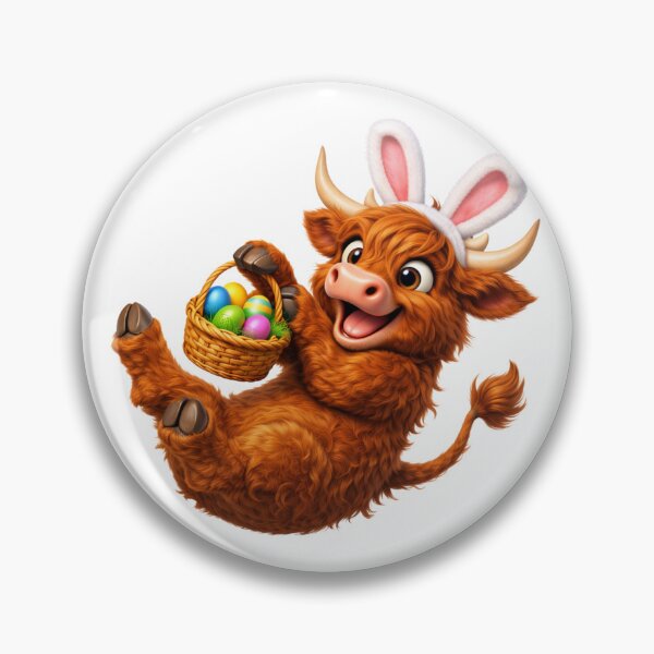 Item preview, Highland Cow Easter Bunny designed and sold by Sillytoe.