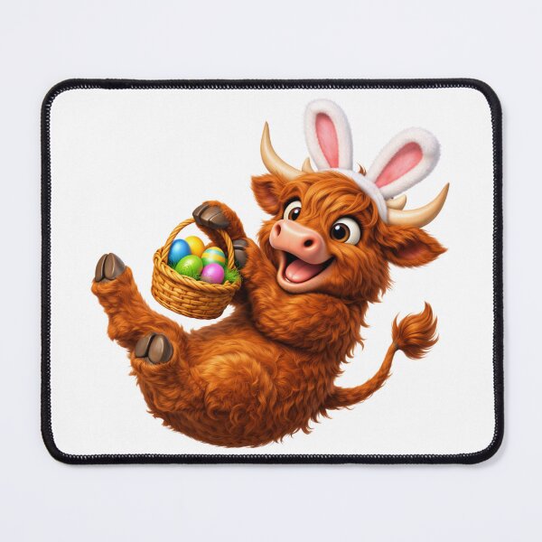 Item preview, Highland Cow Easter Bunny designed and sold by Sillytoe.