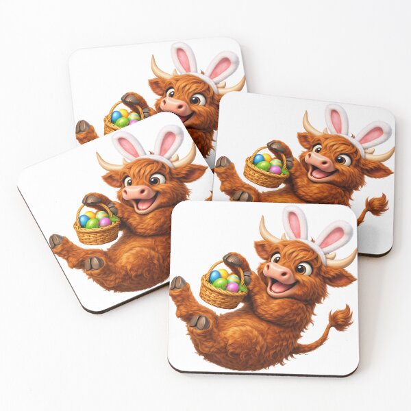 Item preview, Highland Cow Easter Bunny designed and sold by Sillytoe.