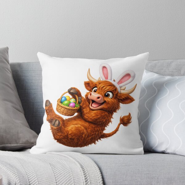 Item preview, Highland Cow Easter Bunny designed and sold by Sillytoe.