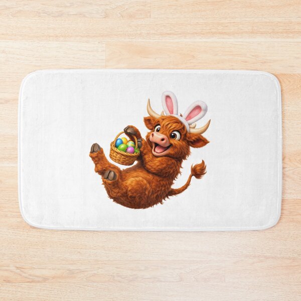 Item preview, Highland Cow Easter Bunny designed and sold by Sillytoe.
