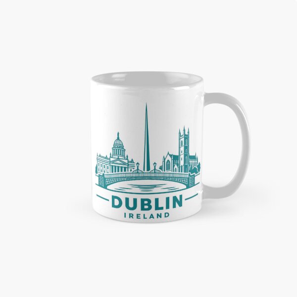 Item preview, Dublin Ireland Line Art Skyline Poster designed and sold by CMYKStudio.