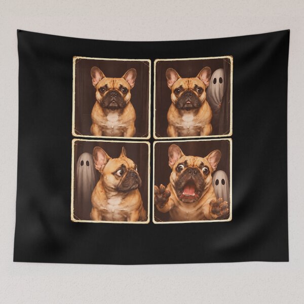 Item preview, French Bulldog Ghost Photo Booth Halloween Funny Dog designed and sold by smiadraspi.