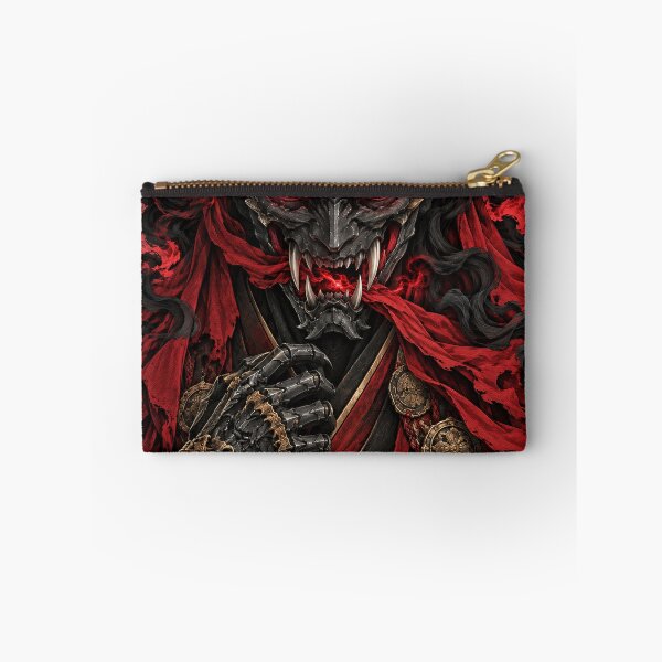 Item preview, Crimson Horned Oni Samurai Portrait designed and sold by MouradStudio.