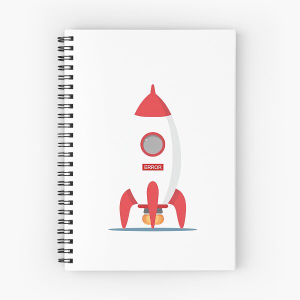 Item preview, Rocket Launch Failed – Red Error Message Rocket Illustration designed and sold by Alphakenon.