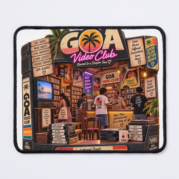 Item preview, Goa Video Club — Rewind to a Simpler Time designed and sold by Goanheartprints.