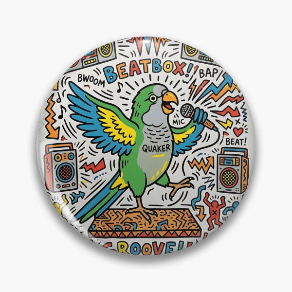 Item preview, Quaker Parrot Beatbox Artist designed and sold by PictoVibe.